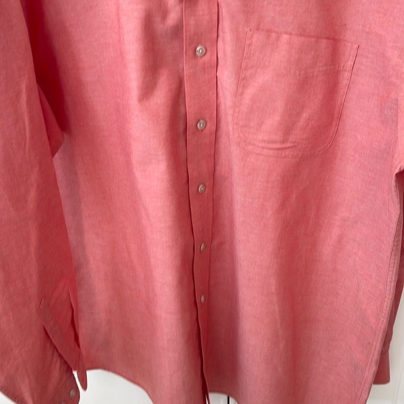 LL Bean long sleeve button up dressy salmon pink size XL - Picture 6 of 6